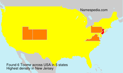 Surname Toome in USA