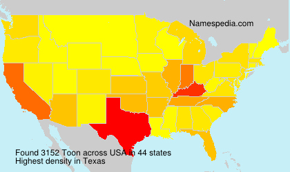 Surname Toon in USA