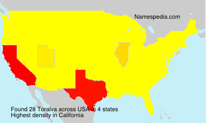 Surname Toralva in USA