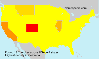 Surname Torscher in USA