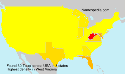 Surname Toup in USA
