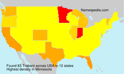Surname Trabant in USA