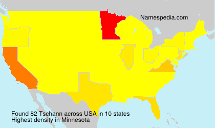 Surname Tschann in USA