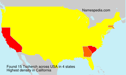 Surname Tscherch in USA