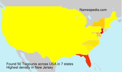 Surname Tsigounis in USA