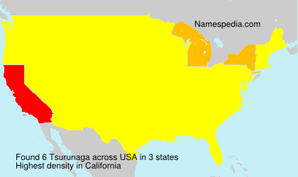 Surname Tsurunaga in USA