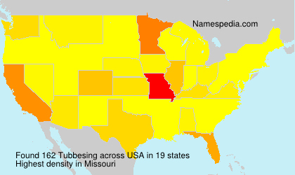 Surname Tubbesing in USA