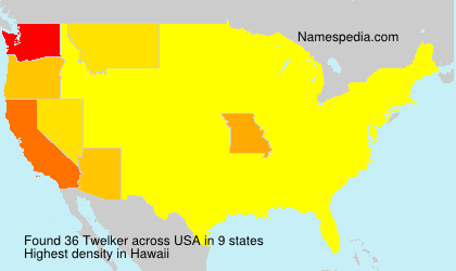 Surname Twelker in USA
