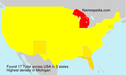 Surname Tytar in USA