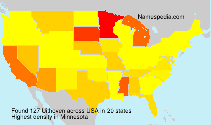 Surname Uithoven in USA