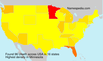 Surname Ulseth in USA