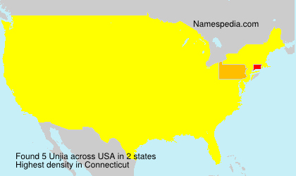Surname Unjia in USA
