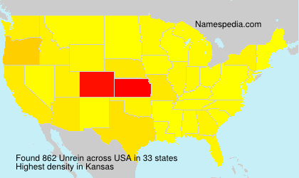 Surname Unrein in USA