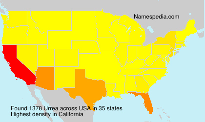 Surname Urrea in USA
