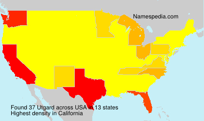 Surname Utgard in USA
