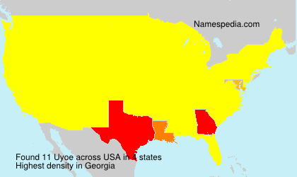 Surname Uyoe in USA
