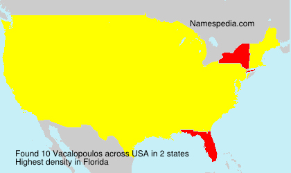 Surname Vacalopoulos in USA