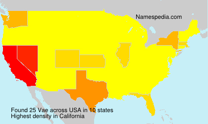 Surname Vae in USA