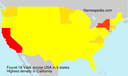 Surname Valdi in USA