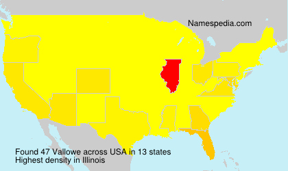 Surname Vallowe in USA