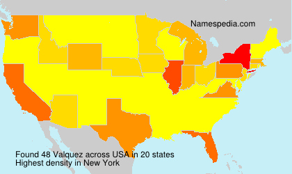 Surname Valquez in USA