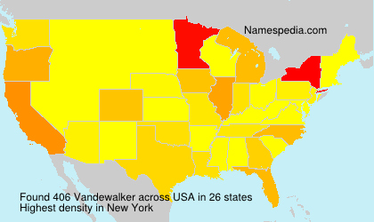Surname Vandewalker in USA
