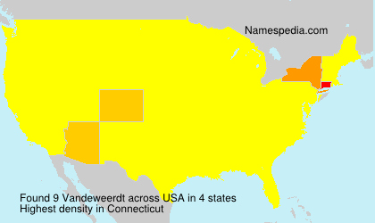 Surname Vandeweerdt in USA