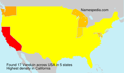 Surname Vanduin in USA