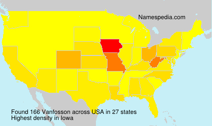 Surname Vanfosson in USA