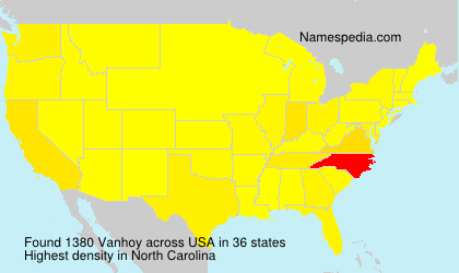 Surname Vanhoy in USA