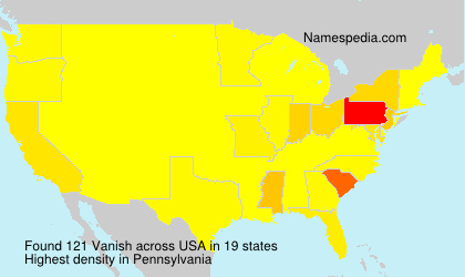 Surname Vanish in USA