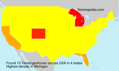 Surname Vanlangenhoven in USA