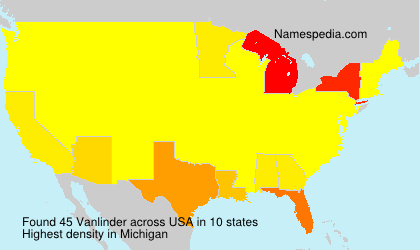 Surname Vanlinder in USA