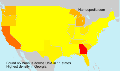 Surname Vannus in USA