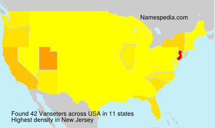Surname Vanseters in USA