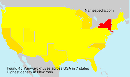 Surname Vanwuyckhuyse in USA