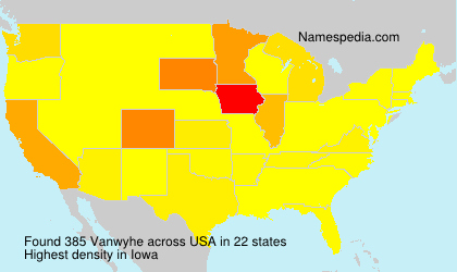 Surname Vanwyhe in USA