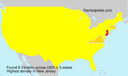 Surname Varaklis in USA