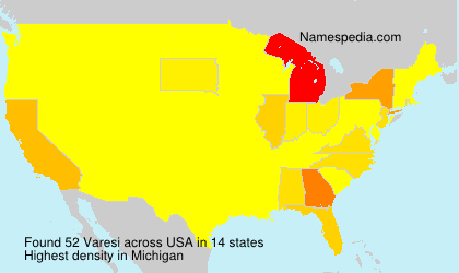 Surname Varesi in USA
