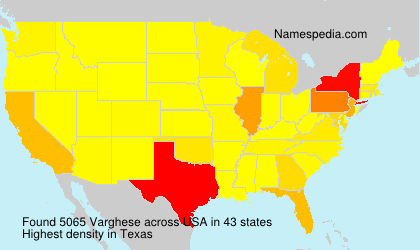Surname Varghese in USA