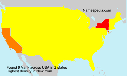 Surname Varik in USA