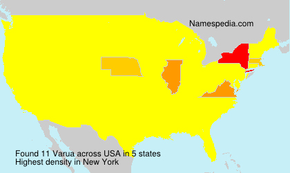 Surname Varua in USA