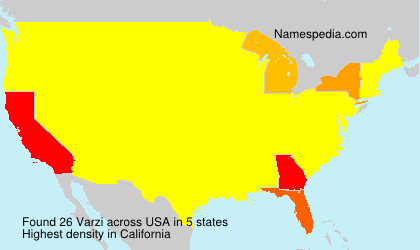 Surname Varzi in USA