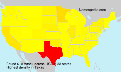 Surname Vasek in USA