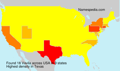 Surname Vavila in USA