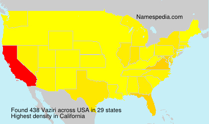 Surname Vaziri in USA