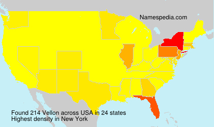 Surname Vellon in USA