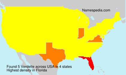 Surname Verdette in USA