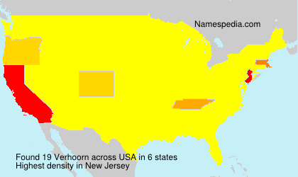 Surname Verhoorn in USA