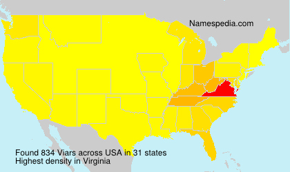 Surname Viars in USA